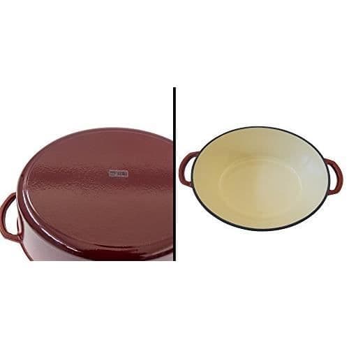 Kela 11943 Gryta med lock, gjutjärn, emaljbeläggning, hög värmelagring, lämplig för induktion, 9,5 L, R 1194