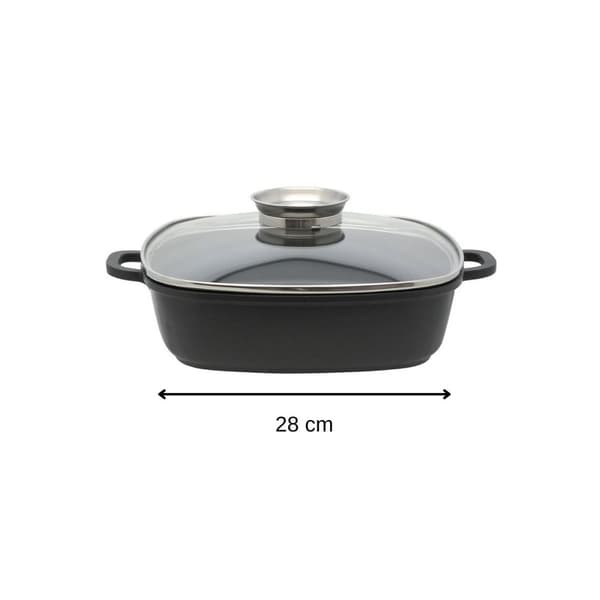 Holländsk ugn - ELO - 28 cm fyrkantig gryta - Alla värmekällor inklusive induktion - Non-stick