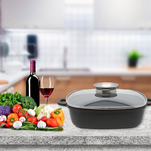Holländsk ugn - ELO - 28 cm fyrkantig gryta - Alla värmekällor inklusive induktion - Non-stick
