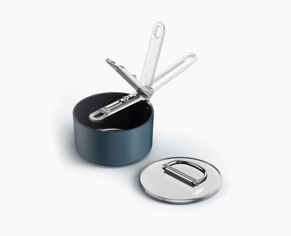 Joseph Joseph Space, Rund, Blå, Aluminium, Keramisk, Rustfritt stål, Rustfritt stål