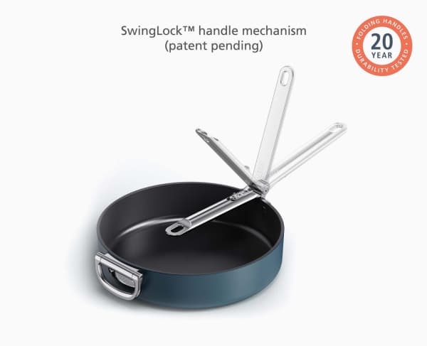 Joseph Joseph Space, Rund, All-bruk panne, Blå, Keramisk, 232 °C, Aluminium