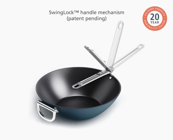 Joseph Joseph Space, Rund, Wok-/stekepanne, Blå, Keramisk, 232 °C, Aluminium