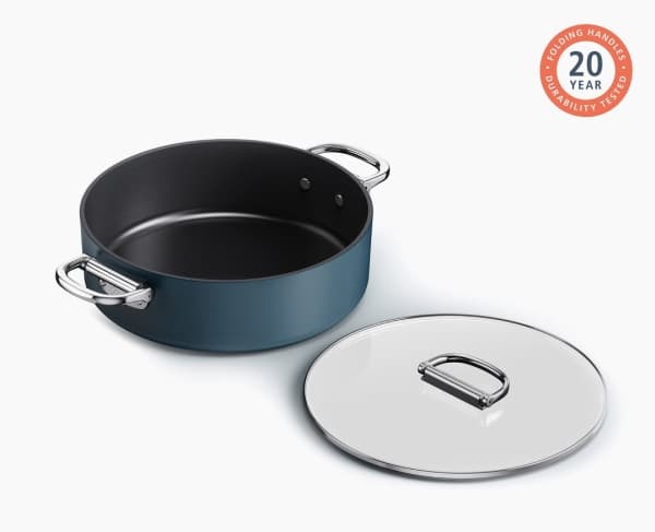 Joseph Joseph Space, Rund, Sautépanne, Blå, Keramisk, 232 °C, Aluminium