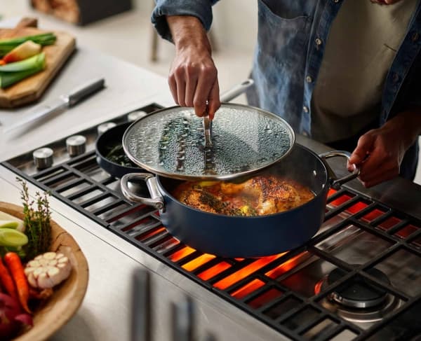 Joseph Joseph Space, Rund, Sautépanne, Blå, Keramisk, 232 °C, Aluminium