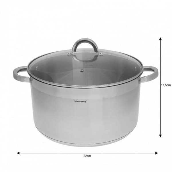 GRYDE MED LÅG 32cm KLAUSBERG KB-7130 14L