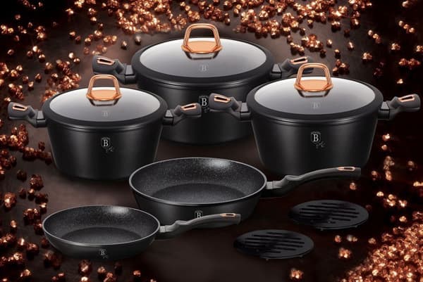 GRANITKRYTA SET 10 st. BERLINGER HAUS BLACK ROSE BH-1645