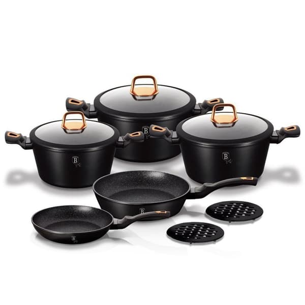 GRANITKRYTA SET 10 st. BERLINGER HAUS BLACK ROSE BH-1645
