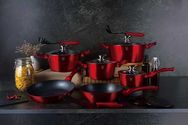 BERLINGER HAUS BH-1226 RED METALLIC LINE GRANITGRYDER SÆT 15 ELEMENTER.