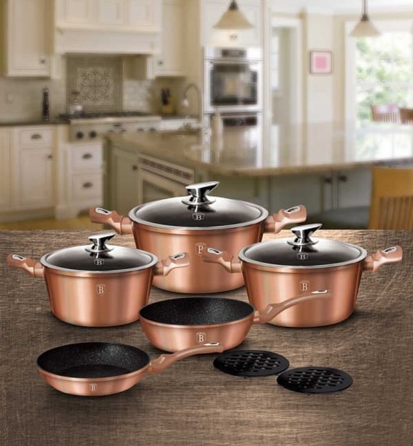 BERLINGER HAUS BH-6161 ROSE GOLD GRANIITTINEN RUUTUSARJA 17 ELEMENTTIÄ.