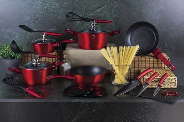 BERLINGER HAUS BH-6162 BURGUNDY GRANIT KRYTA SET 17 ELEMENT.