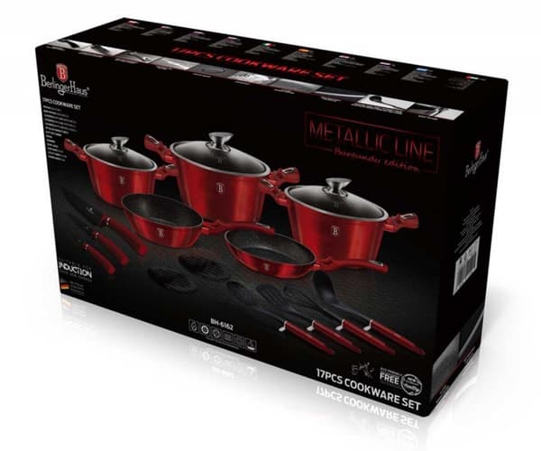 BERLINGER HAUS BH-6162 BURGUNDY GRANIT KRYTA SET 17 ELEMENT.