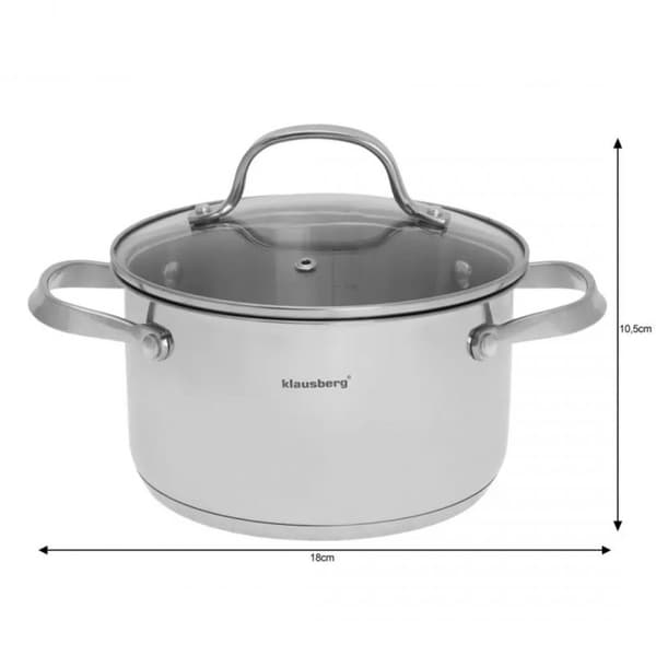 RUUTUSETTI 9 ELEMENTTIÄ KLAUSBERG KB-7215 TERÄS 18/10