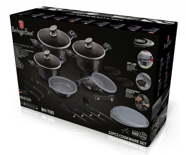 BERLINGER HAUS BH-7181 22-DELS GRYDESÆT. CARBON PRO
