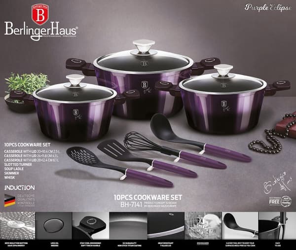 GRYDESÆT 10 stk. BERLINGER HAUS BH-7141 LILLA