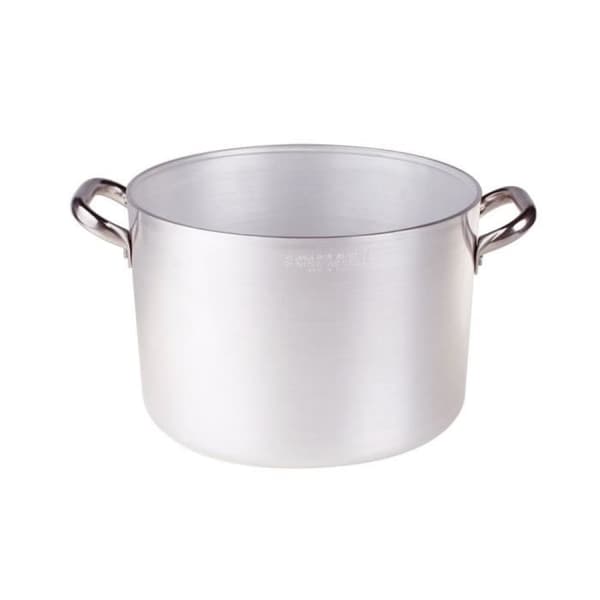 Pentole Agnelli Aluminum Casserole, med 2 handtag i rostfritt stål, silver 9 l Silver - Pentole
