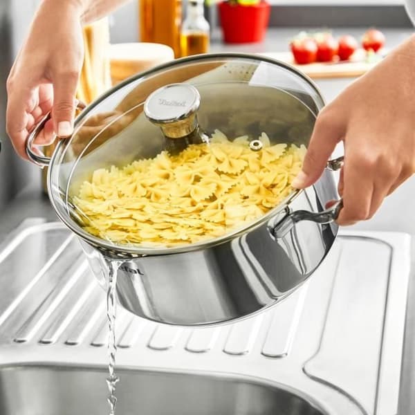 Tefal Faitout 24 cm, Induktion, Rostfritt stål 18/10, 10 års garanti, Glaslock med filter, Duetto A7054663