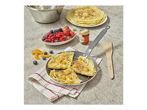 de Buyer 8185.22, Rund, Pannkaksjärn, Rostfritt stål, Gjuten aluminium, 200 ° C, Gjuten aluminium