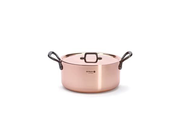 de Buyer 6466.28, 8 l, Rund, Kobber, Kopper, Rustfritt stål, Støpejern