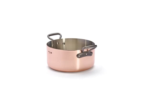 de Buyer 6466.28, 8 l, Rund, Kobber, Kopper, Rustfritt stål, Støpejern