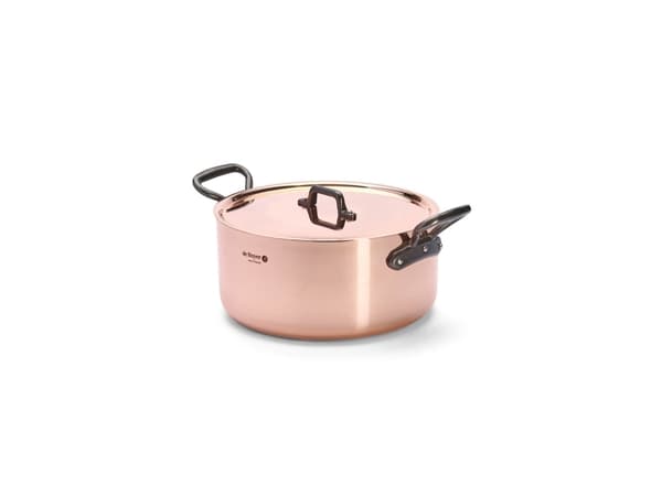 de Buyer 6466.28, 8 l, Rund, Kobber, Kopper, Rustfritt stål, Støpejern