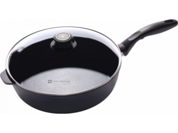 Swiss Diamond sauterpande 28 cm m/låg, induktion Sort