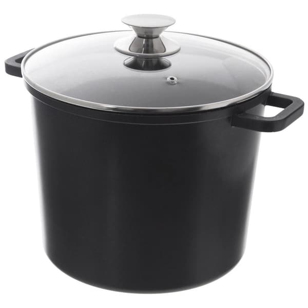 Granitgryde med glaslåg, høj GRANDE, 7,6 l
