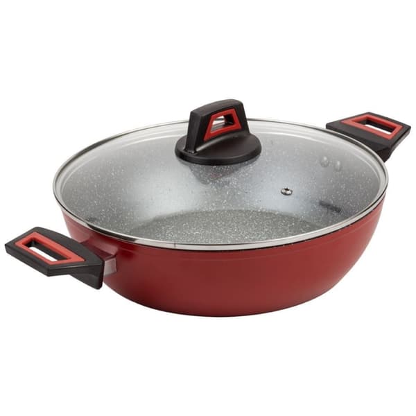 RUND KRUTA, 28CM, MED GLASLOCK, 3,8L