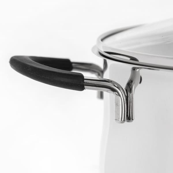 DALIE teräskannu kannella, 20 cm, 4,8 l, kaasu, induktio