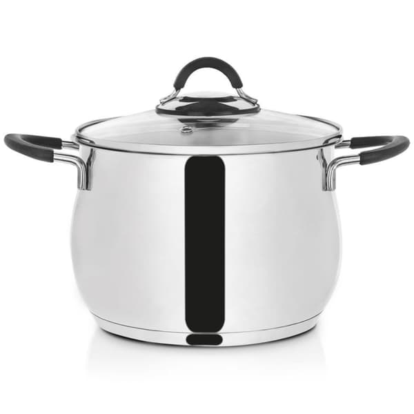 DALIE stålgryta med lock, 20 cm, 4,8 l, gas, induktion