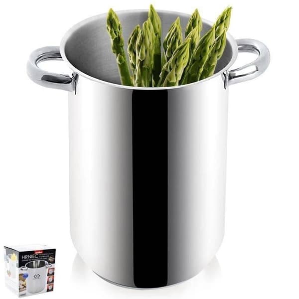 Hög kastrull i rostfritt stål för att laga skinka, sparris, pasta, skinkkokare, 3,2 l