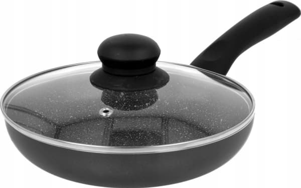 STEKEPANNE MED MARMORBELEGG 18cm MED LOKK BRUNBESTE BB-2838