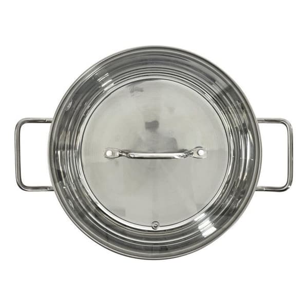 Faitout med Glaslock "Inox" 28cm Silver