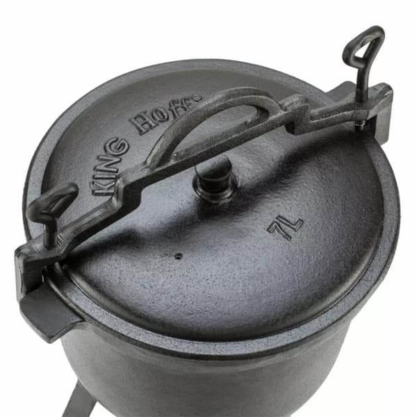 STØBEJRN GRYDE JAGGPRYDE EMALERET 7L KINGHOFF KH-2242