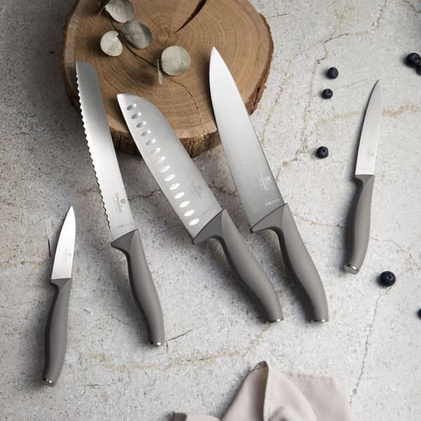SÆT MED 5 KØKKENKNIVE MED BLADE BERLINGER HAUS BH-2946 TAUPE