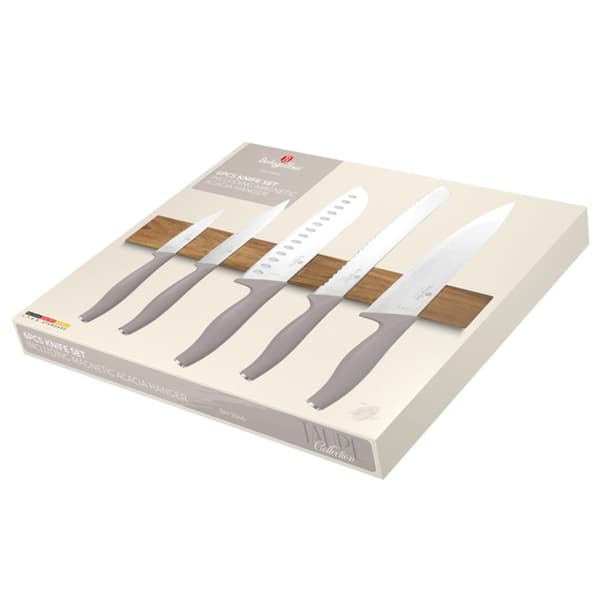 SÆT MED 5 KØKKENKNIVE MED BLADE BERLINGER HAUS BH-2946 TAUPE