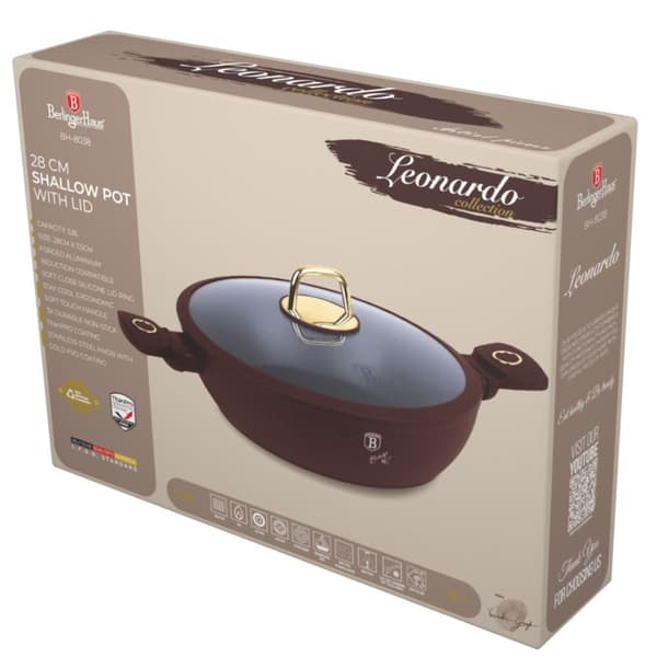 PLAT TITANKRUTA MED LOCK 28cm BERLINGER HAUS BH-8038 LEONARDO