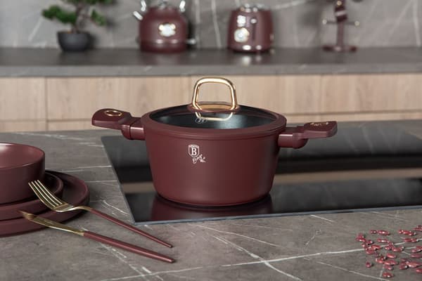 TITANIUM GRYDE MED LÅG 20cm BERLINGER HAUS BH-8040 LEONARDO