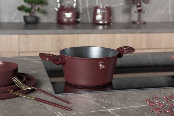 TITANIUM GRYDE MED LÅG 20cm BERLINGER HAUS BH-8040 LEONARDO