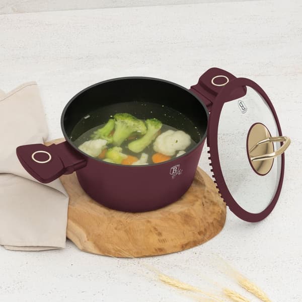 TITANIUM GRYDE MED LÅG 20cm BERLINGER HAUS BH-8040 LEONARDO