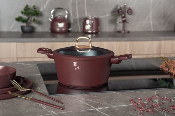 TITANIUM GRYDE MED LÅG 24cm BERLINGER HAUS BH-8041 LEONARDO