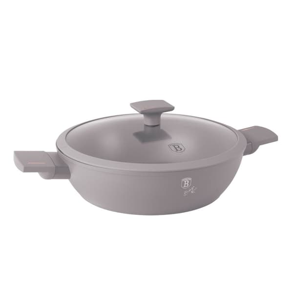 FLAD TITANIUM GRYDE MED LÅG 30cm BERLINGER HAUS BH-8099 TAUPE