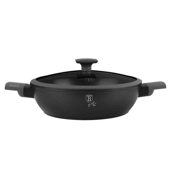 FLAD TITANIUM GRYDE MED LÅG 28cm BERLINGER HAUS BH-8128 ANTRACIT
