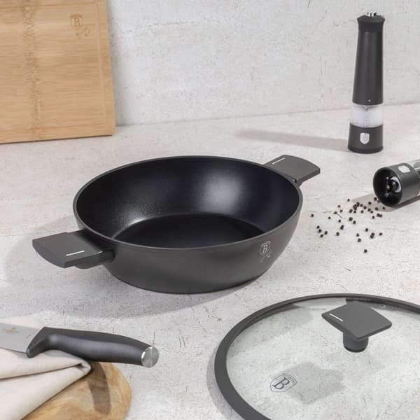FLAD TITANIUM GRYDE MED LÅG 28cm BERLINGER HAUS BH-8128 ANTRACIT