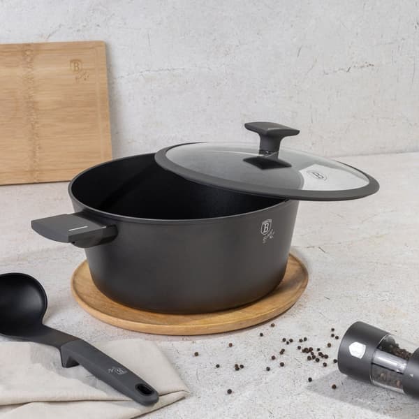 TITANIUM GRYDE MED LÅG 28cm BERLINGER HAUS BH-8132 ANTRACIT