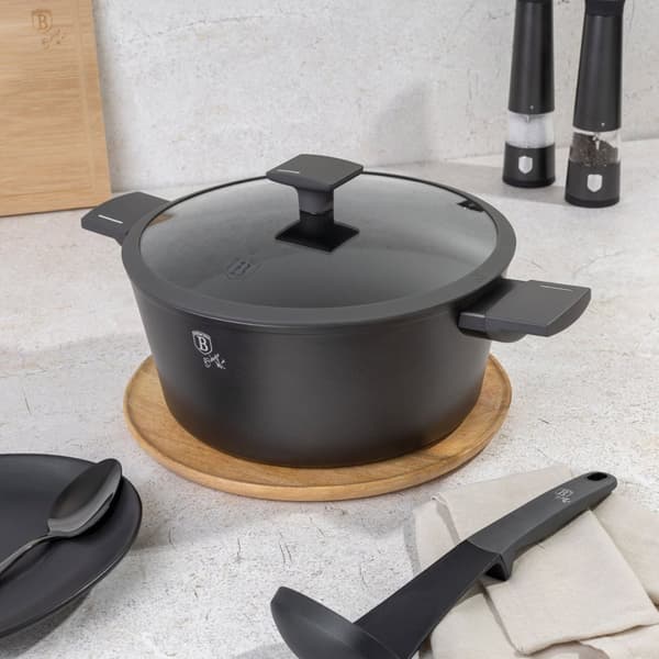 TITANIUM GRYDE MED LÅG 28cm BERLINGER HAUS BH-8132 ANTRACIT