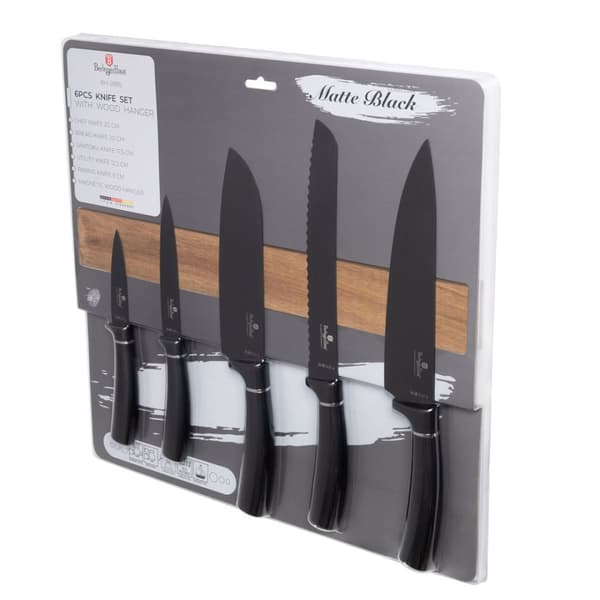 SÆT MED 5 KØKKENKNIVE MED BLADE BERLINGER HAUS BH-2885 MAT SORT