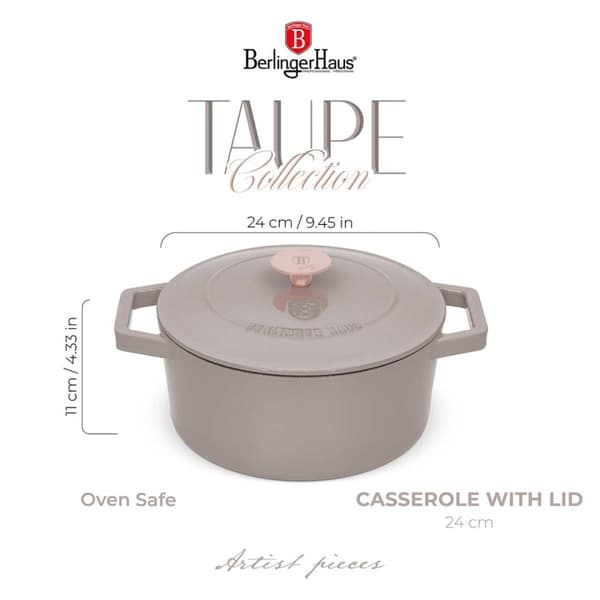 VALURAUTAINEN PATA 24cm 4,35L BERLINGER HAUS BH-6525 TAUPE