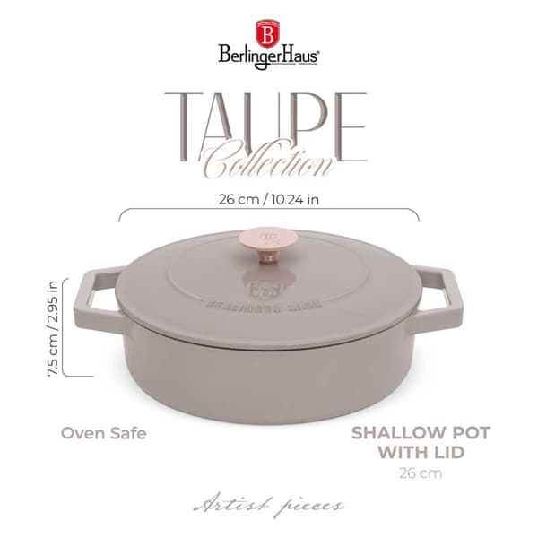 VALURAUTAINEN PATA 26 cm LATAA BERLINGER HAUS BH-6527 TAUPE