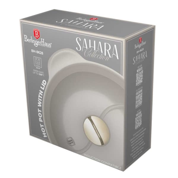 TITANIUM VARM GRYDE MED LÅG 30cm BERLINGER HAUS BH-8628 SAHARA