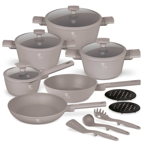 TITANIUM KOGARESÆT 15 STK BERLINGER HAUS BH-8111 TAUPE